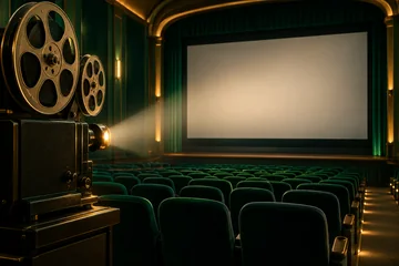 Cinema projector and empty screen